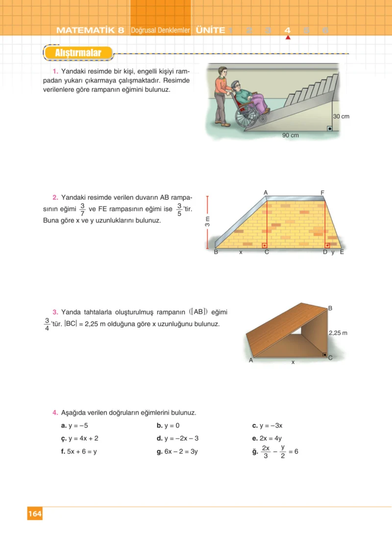 8. Sınıf Matematik Ders Kitabı Cevapları Koza Yayınları Sayfa 164