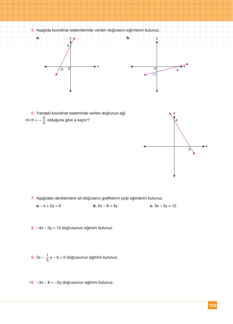 8. Sınıf Matematik Ders Kitabı Cevapları Koza Yayınları Sayfa 165