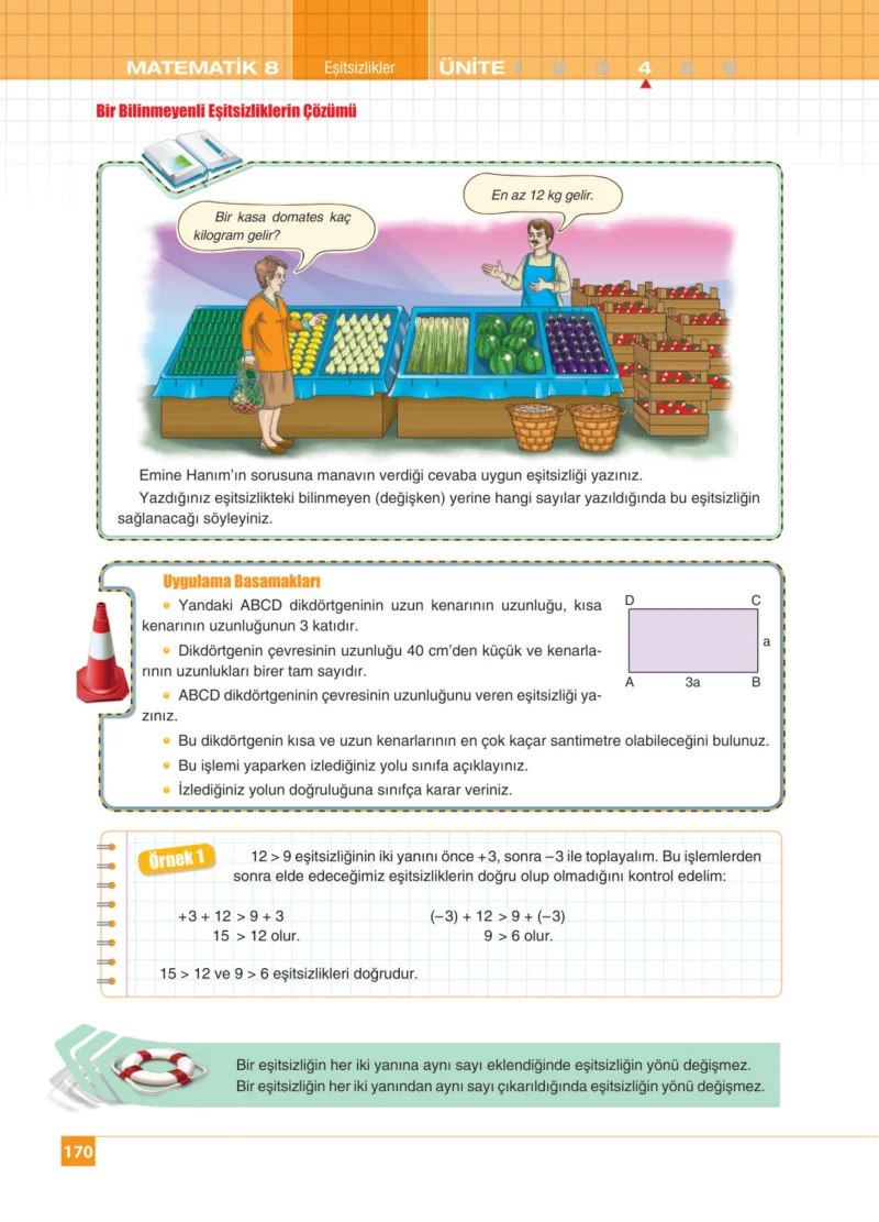 8. Sınıf Matematik Ders Kitabı Cevapları Koza Yayınları Sayfa 170