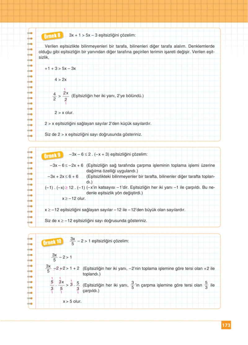 8. Sınıf Matematik Ders Kitabı Cevapları Koza Yayınları Sayfa 173