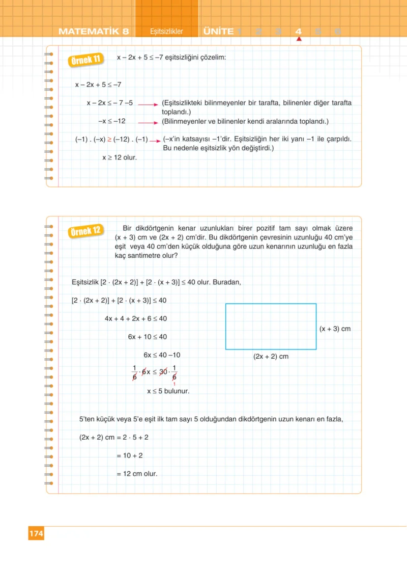 8. Sınıf Matematik Ders Kitabı Cevapları Koza Yayınları Sayfa 174