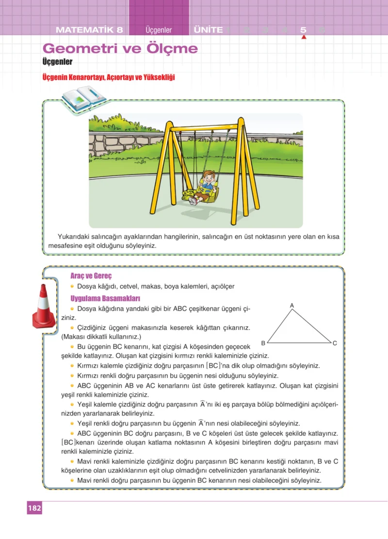 8. Sınıf Matematik Ders Kitabı Cevapları Koza Yayınları Sayfa 182