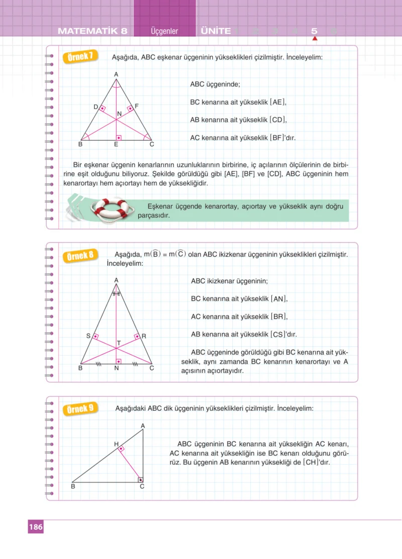 8. Sınıf Matematik Ders Kitabı Cevapları Koza Yayınları Sayfa 186
