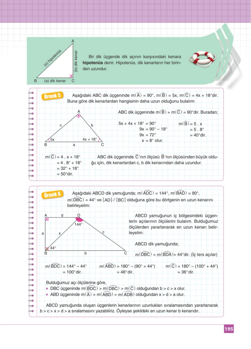 8. Sınıf Matematik Ders Kitabı Cevapları Koza Yayınları Sayfa 195