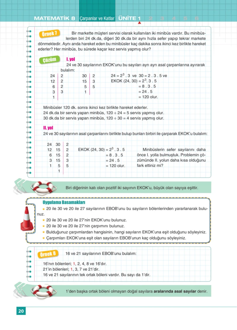 8. Sınıf Matematik Ders Kitabı Cevapları Koza Yayınları Sayfa 20