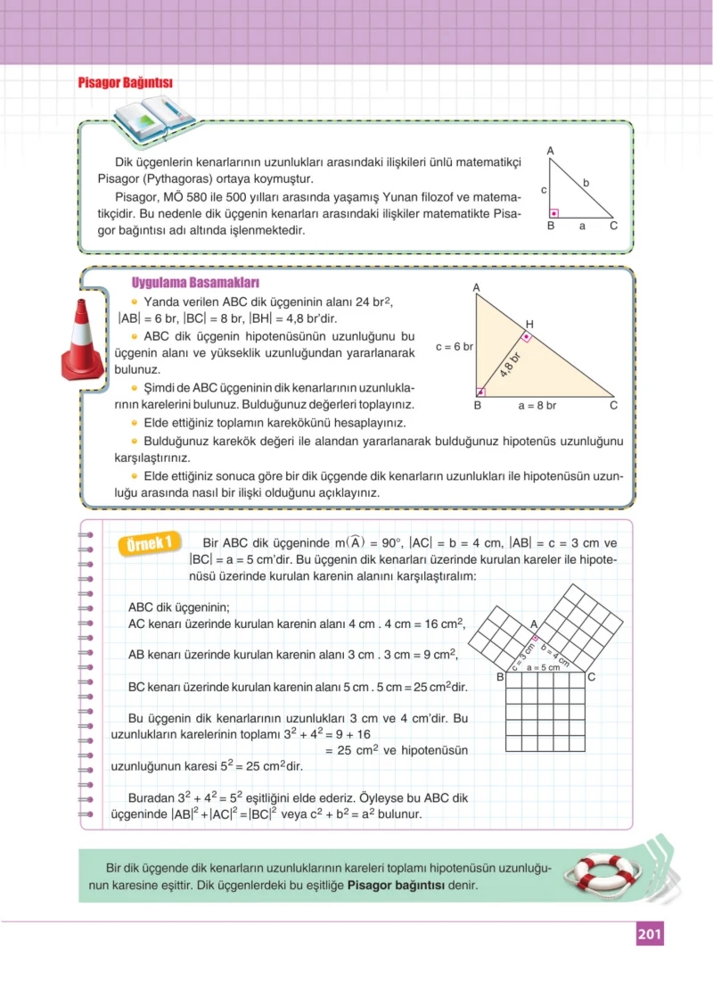 8. Sınıf Matematik Ders Kitabı Cevapları Koza Yayınları Sayfa 201