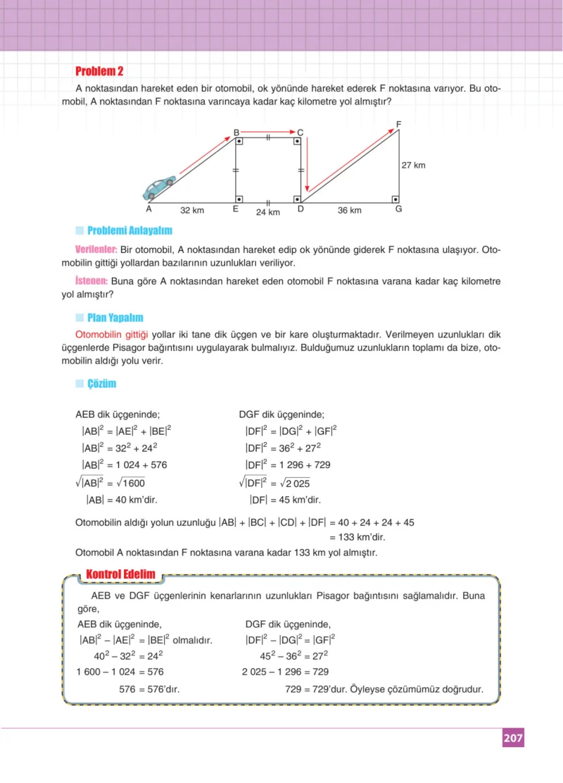8. Sınıf Matematik Ders Kitabı Cevapları Koza Yayınları Sayfa 207