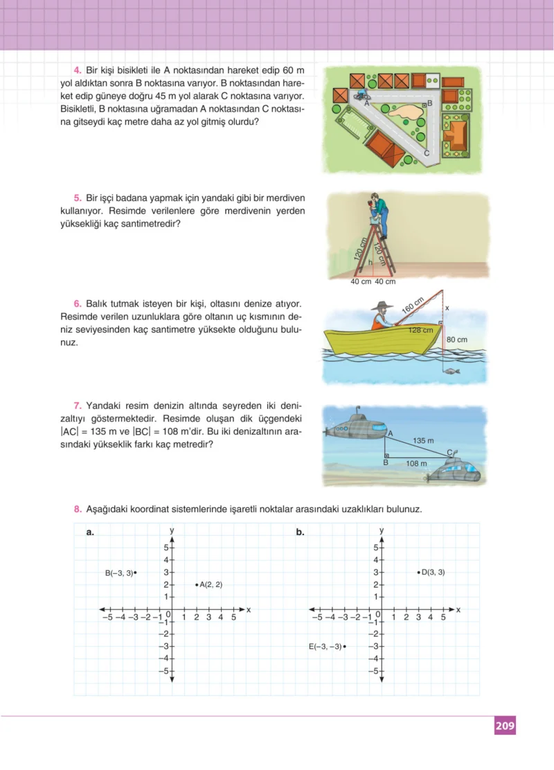 8. Sınıf Matematik Ders Kitabı Cevapları Koza Yayınları Sayfa 209