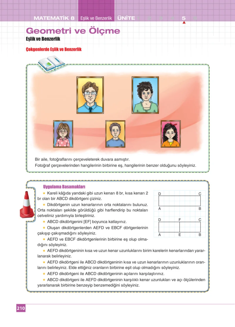 8. Sınıf Matematik Ders Kitabı Cevapları Koza Yayınları Sayfa 210