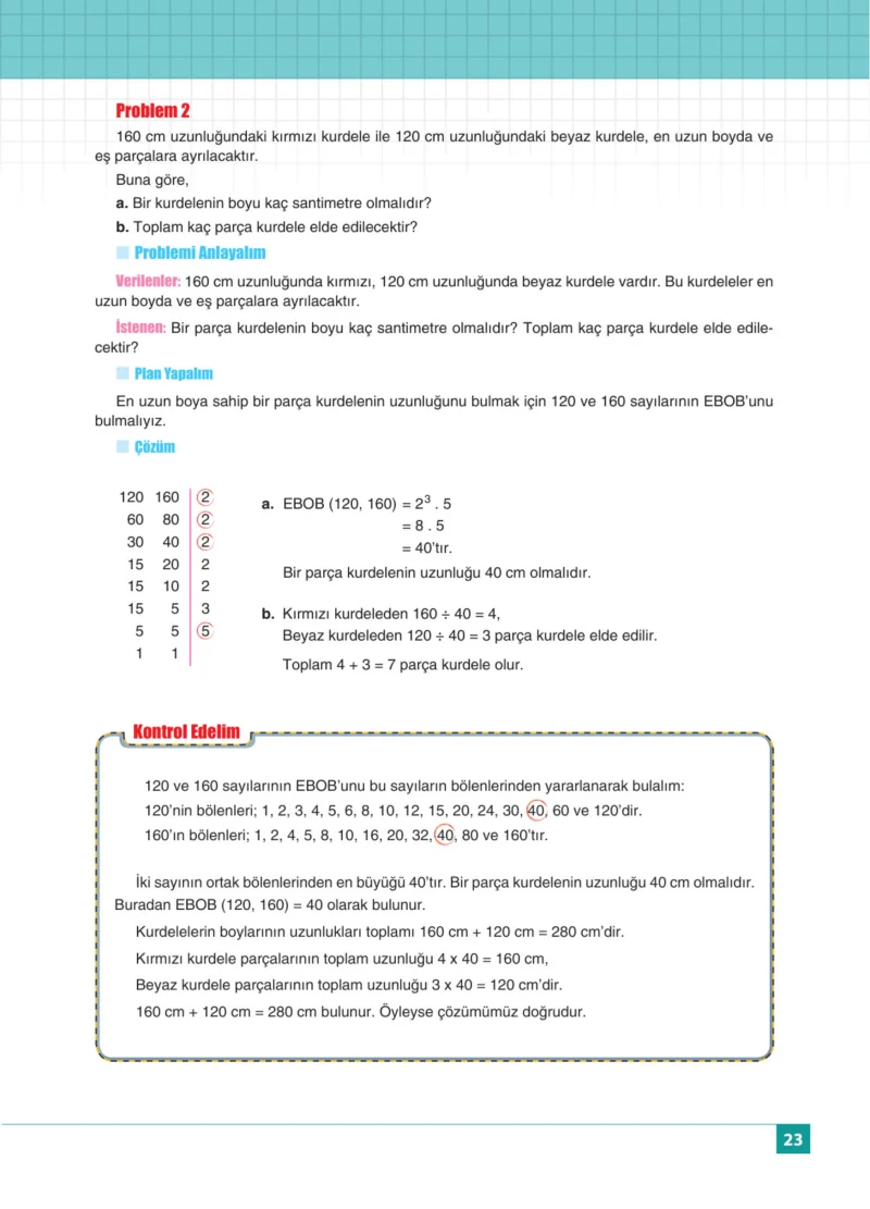 8. Sınıf Matematik Ders Kitabı Cevapları Koza Yayınları Sayfa 23