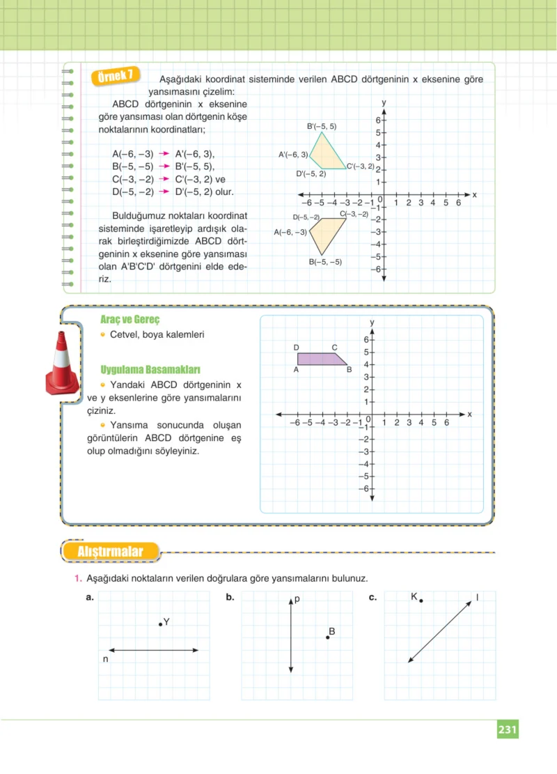 8. Sınıf Matematik Ders Kitabı Cevapları Koza Yayınları Sayfa 231