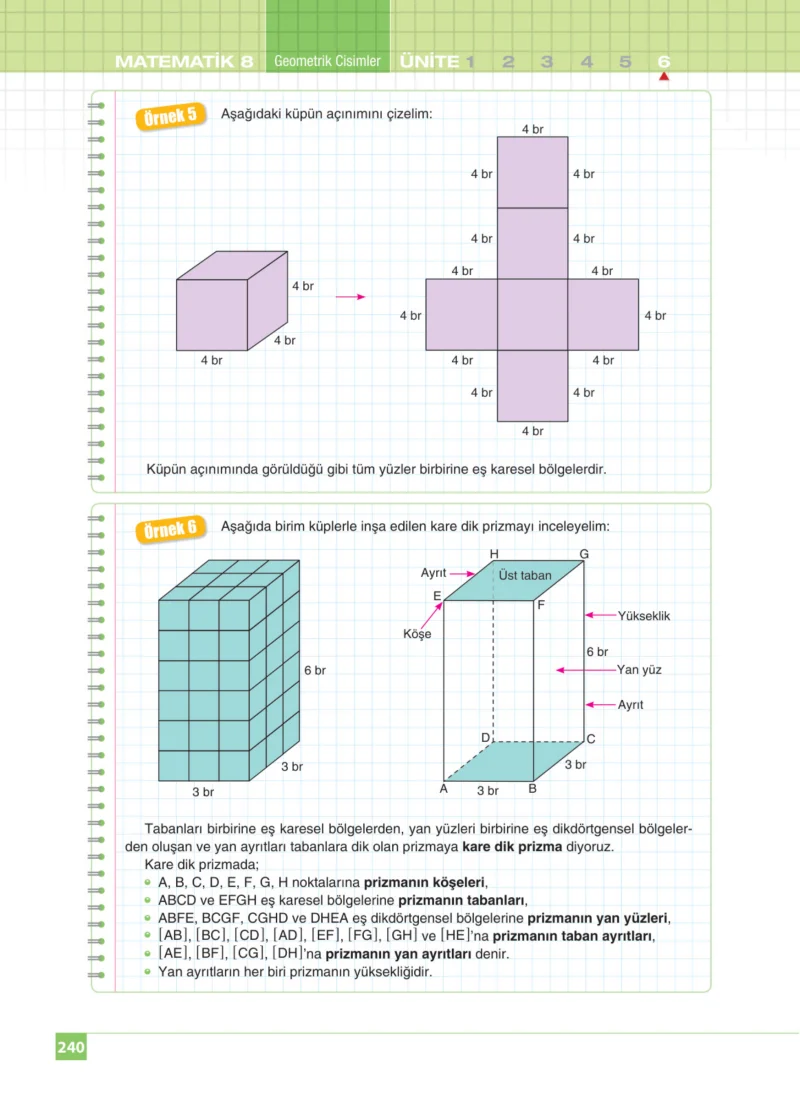 8. Sınıf Matematik Ders Kitabı Cevapları Koza Yayınları Sayfa 240