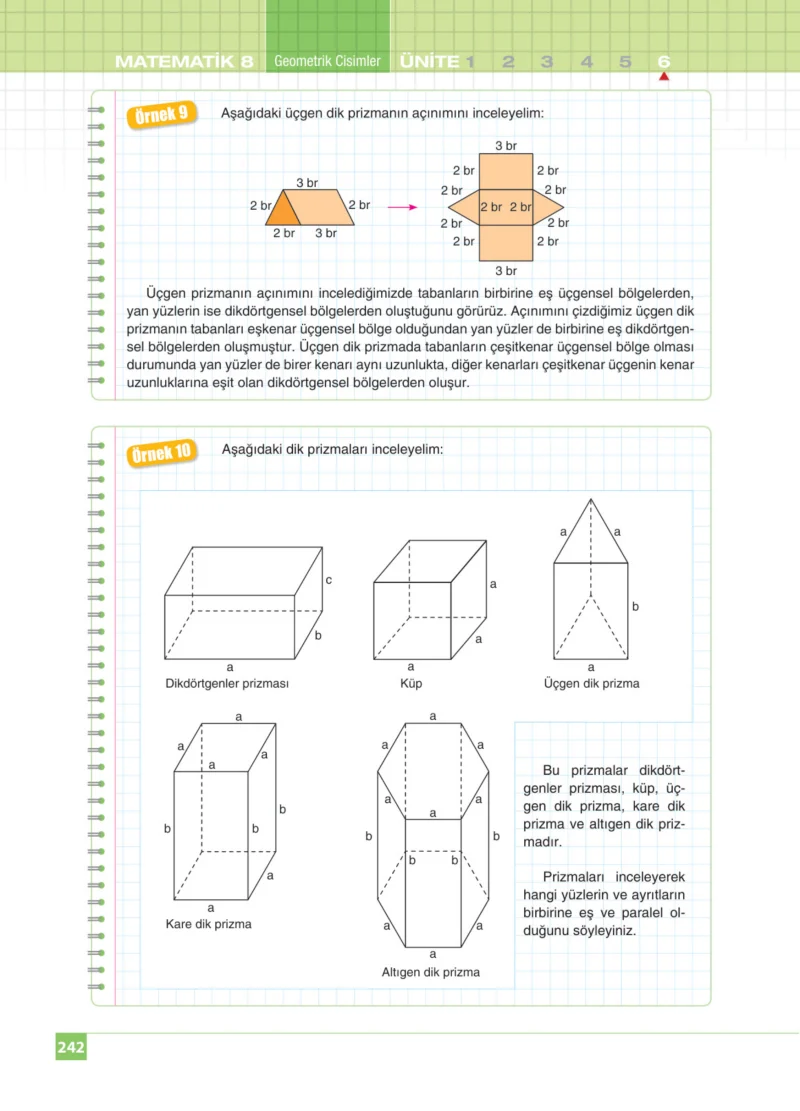 8. Sınıf Matematik Ders Kitabı Cevapları Koza Yayınları Sayfa 242