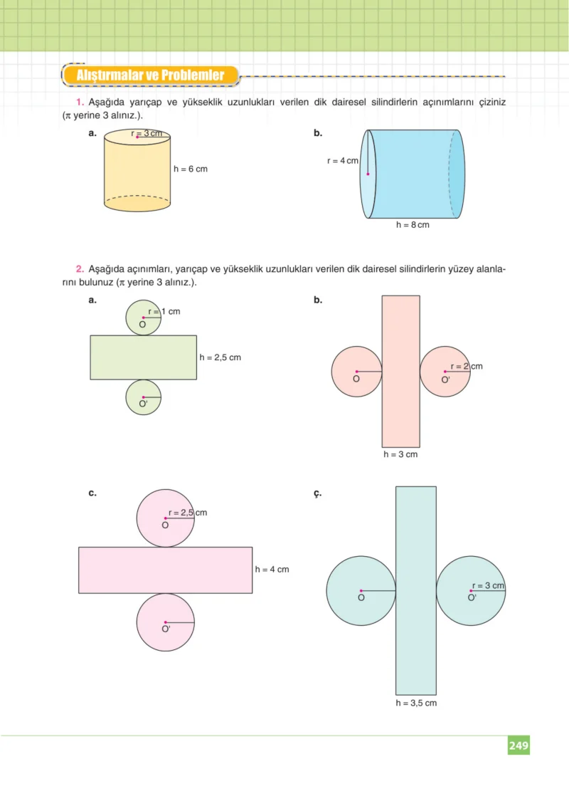 8. Sınıf Matematik Ders Kitabı Cevapları Koza Yayınları Sayfa 249