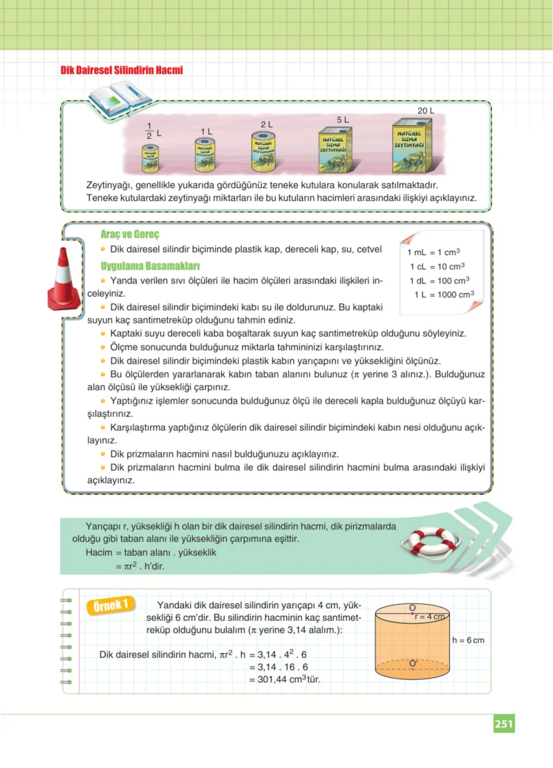 8. Sınıf Matematik Ders Kitabı Cevapları Koza Yayınları Sayfa 251