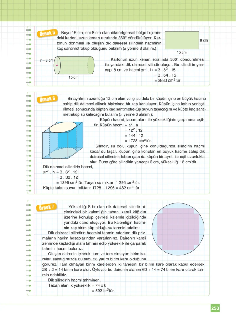 8. Sınıf Matematik Ders Kitabı Cevapları Koza Yayınları Sayfa 253