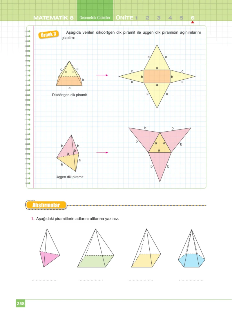 8. Sınıf Matematik Ders Kitabı Cevapları Koza Yayınları Sayfa 258