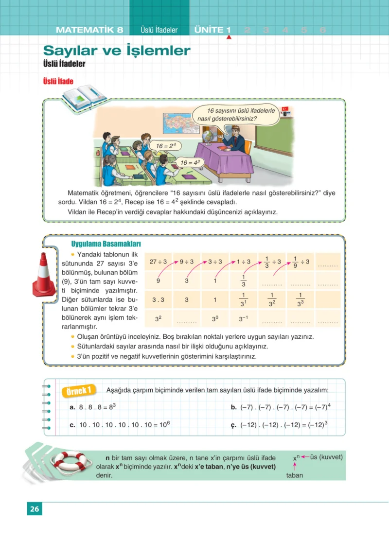 8. Sınıf Matematik Ders Kitabı Cevapları Koza Yayınları Sayfa 26