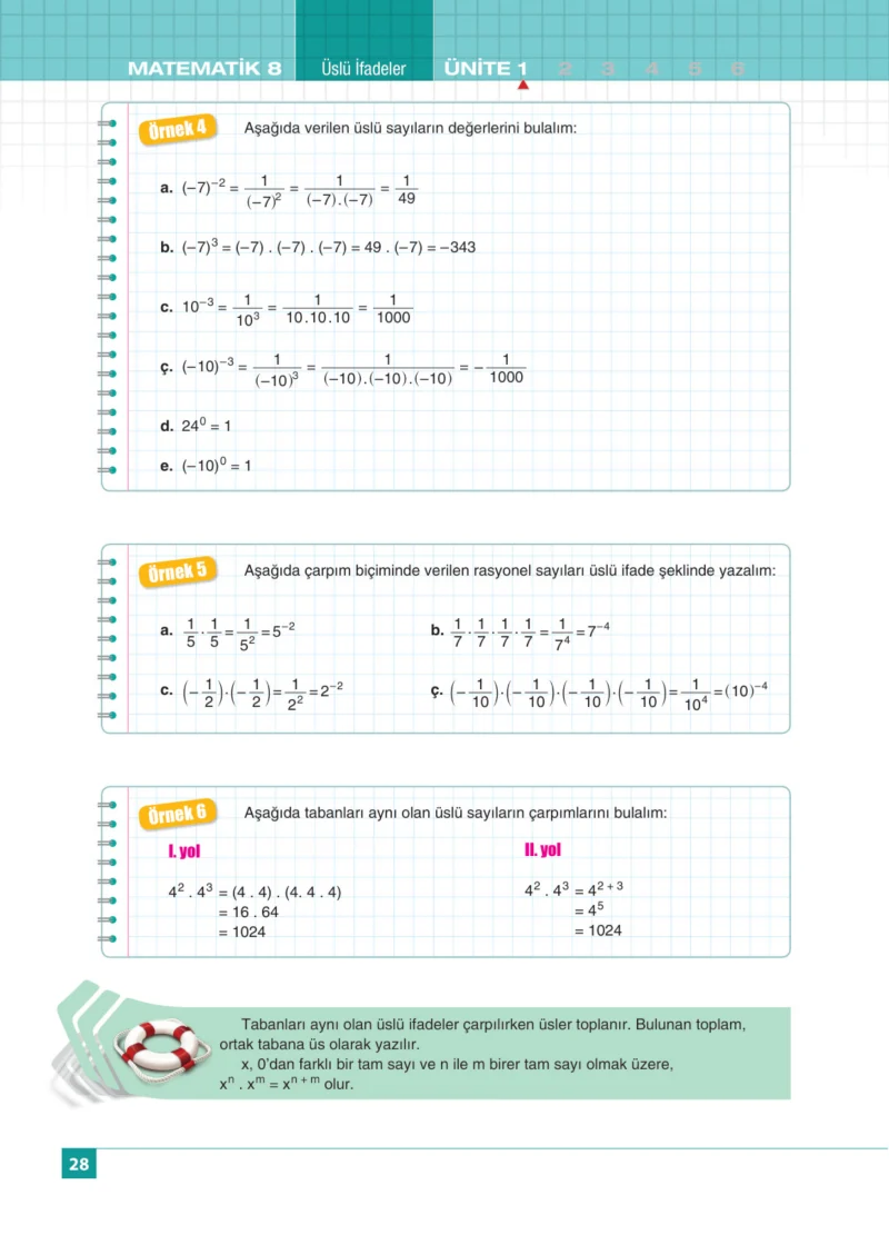 8. Sınıf Matematik Ders Kitabı Cevapları Koza Yayınları Sayfa 28