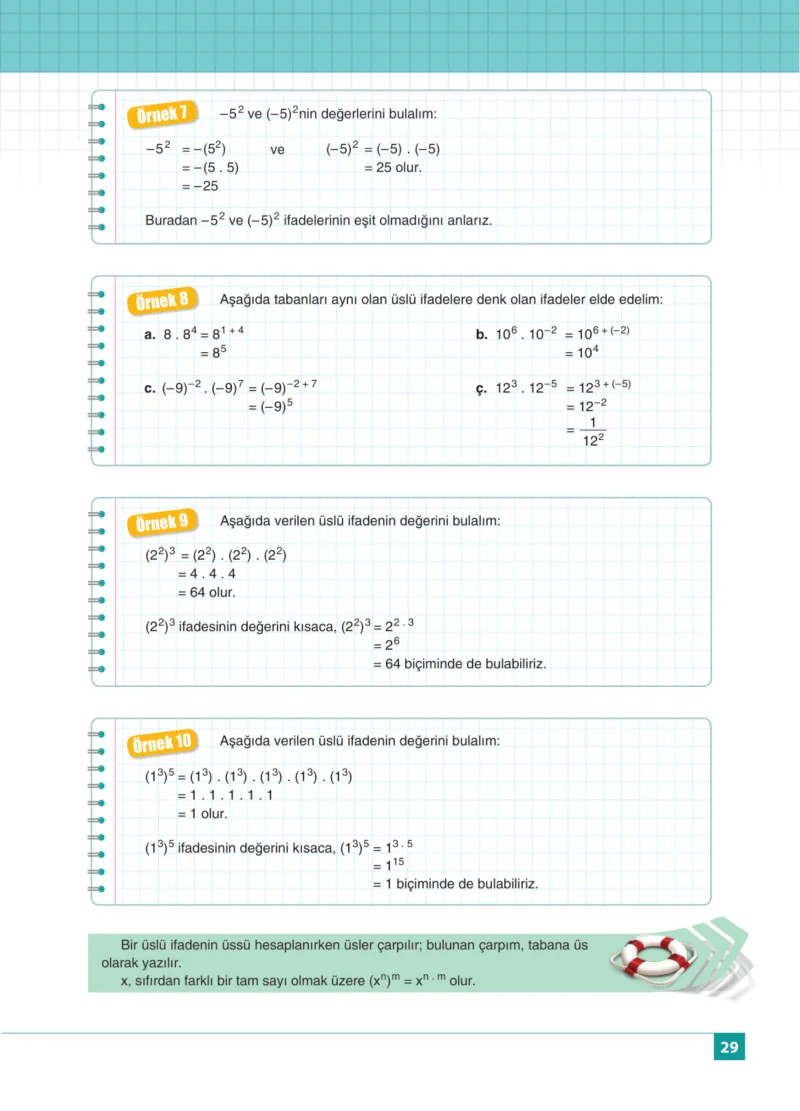8. Sınıf Matematik Ders Kitabı Cevapları Koza Yayınları Sayfa 29