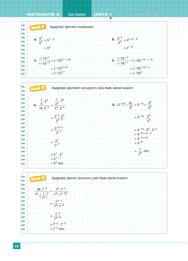 8. Sınıf Matematik Ders Kitabı Cevapları Koza Yayınları Sayfa 32