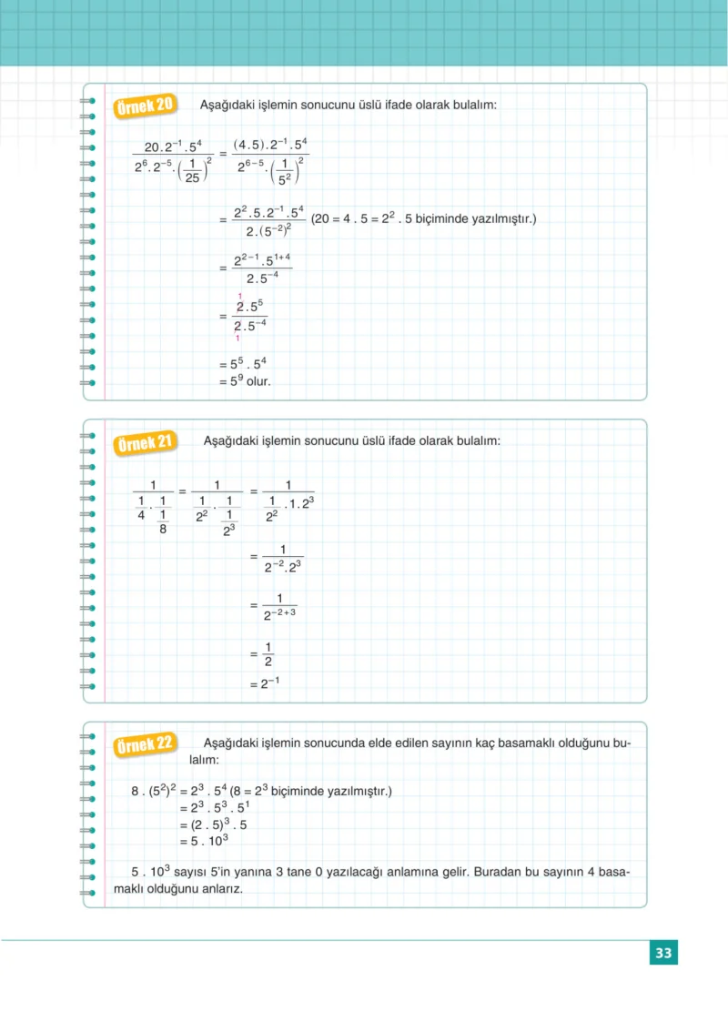 8. Sınıf Matematik Ders Kitabı Cevapları Koza Yayınları Sayfa 33