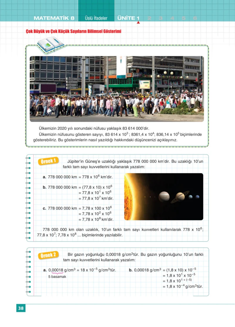 8. Sınıf Matematik Ders Kitabı Cevapları Koza Yayınları Sayfa 38
