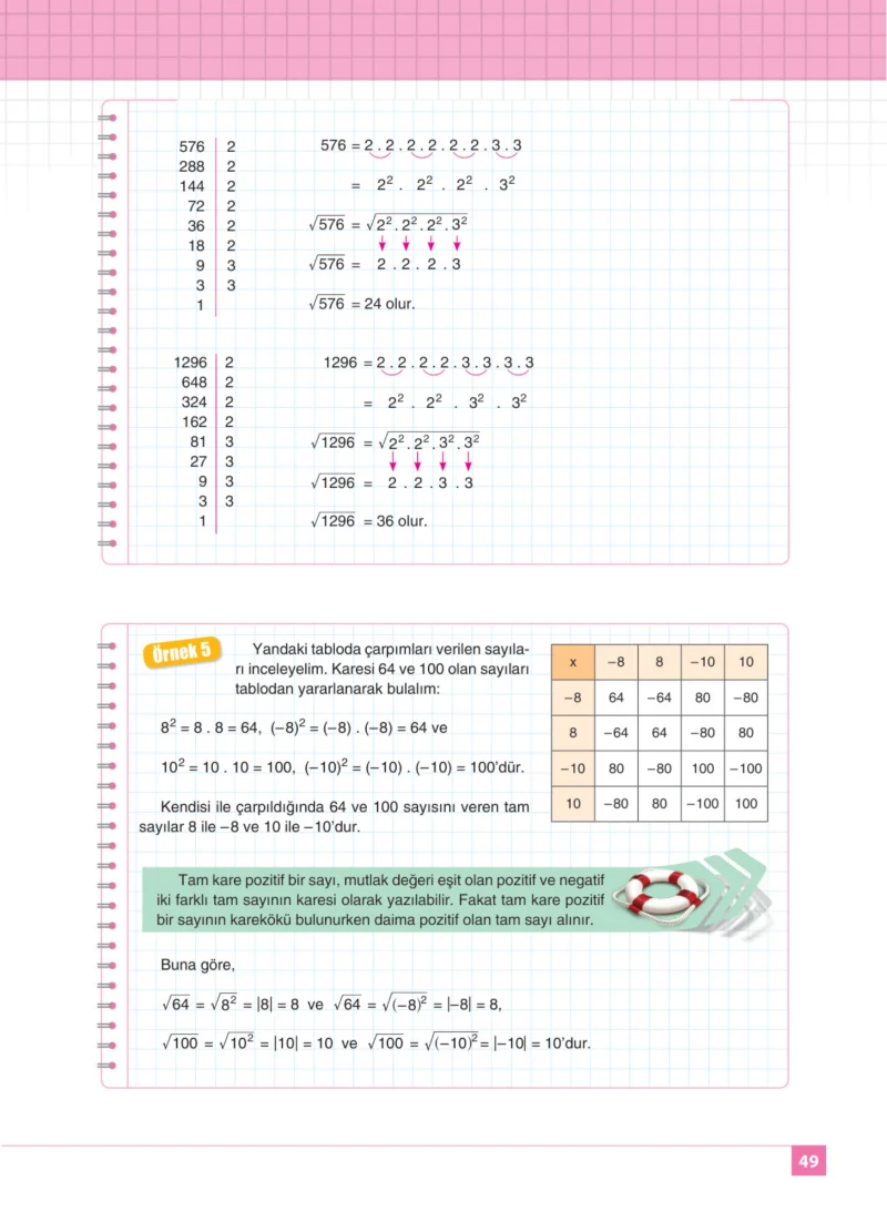 8. Sınıf Matematik Ders Kitabı Cevapları Koza Yayınları Sayfa 49