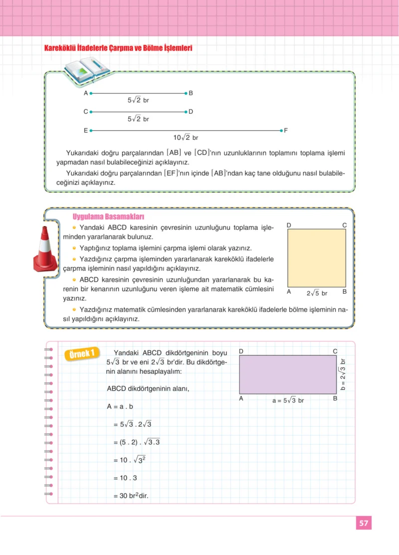 8. Sınıf Matematik Ders Kitabı Cevapları Koza Yayınları Sayfa 57