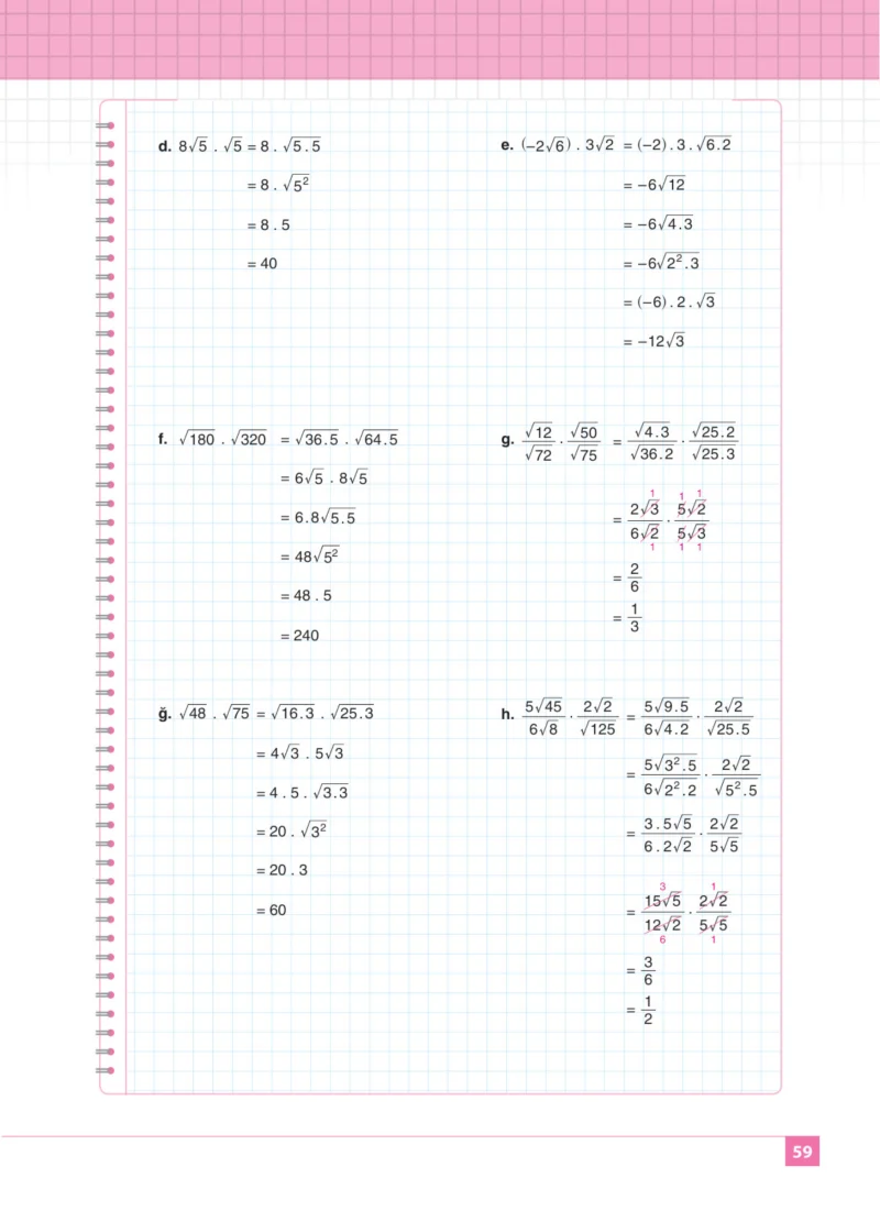 8. Sınıf Matematik Ders Kitabı Cevapları Koza Yayınları Sayfa 59