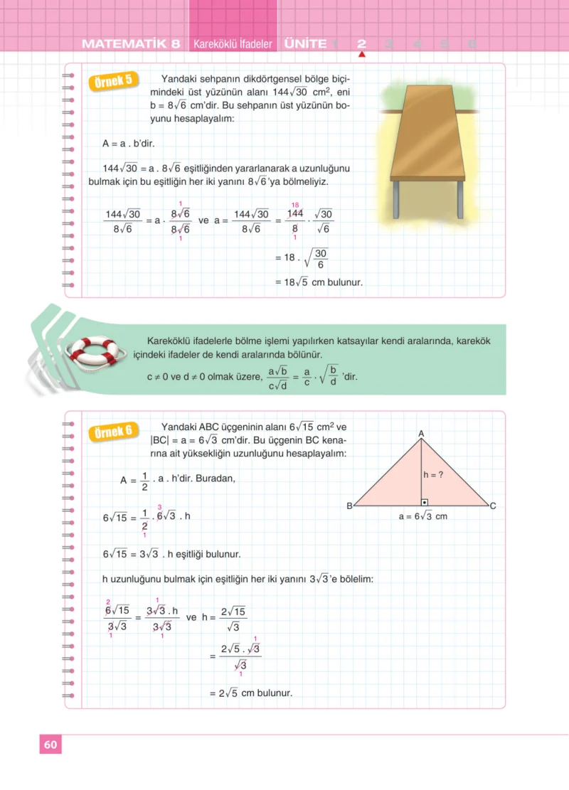 8. Sınıf Matematik Ders Kitabı Cevapları Koza Yayınları Sayfa 60