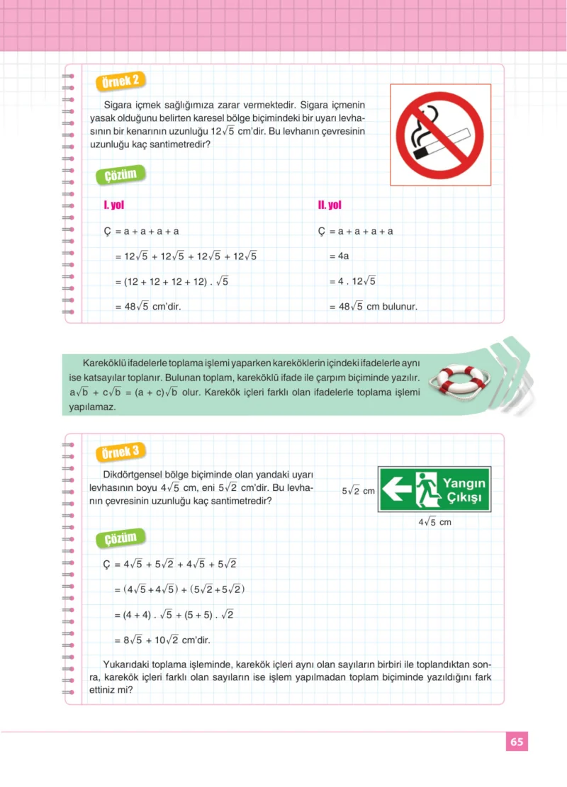 8. Sınıf Matematik Ders Kitabı Cevapları Koza Yayınları Sayfa 65
