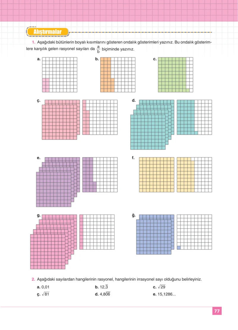 8. Sınıf Matematik Ders Kitabı Cevapları Koza Yayınları Sayfa 77