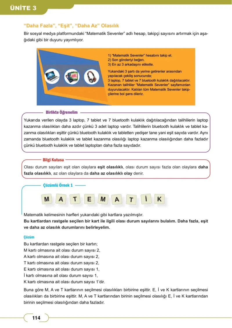 8. Sınıf Matematik Ders Kitabı Cevapları Meb Yayınları Sayfa 114