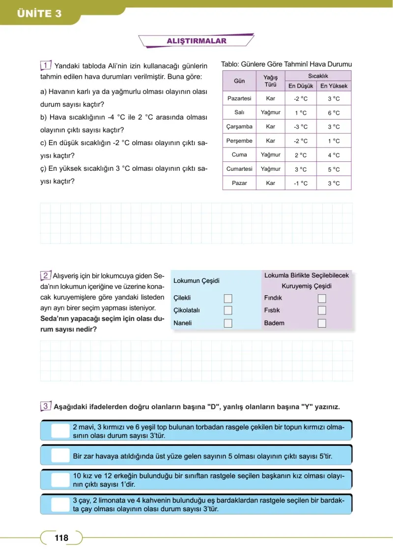 8. Sınıf Matematik Ders Kitabı Cevapları Meb Yayınları Sayfa 118