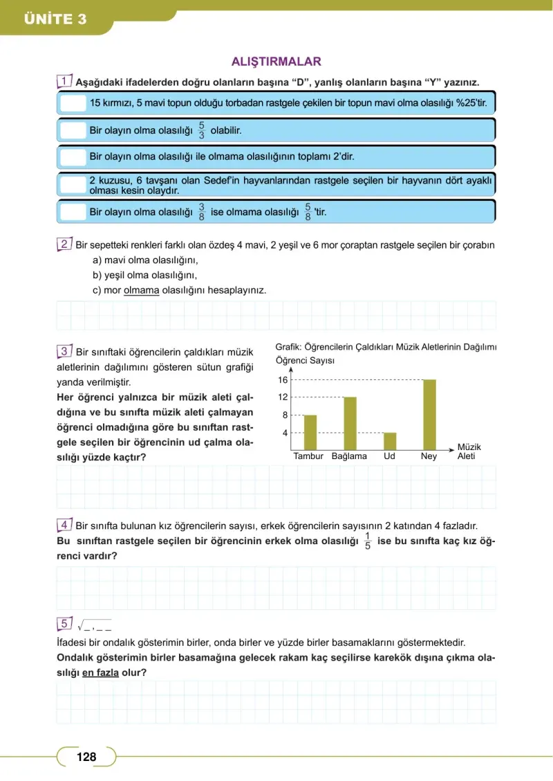 8. Sınıf Matematik Ders Kitabı Cevapları Meb Yayınları Sayfa 128