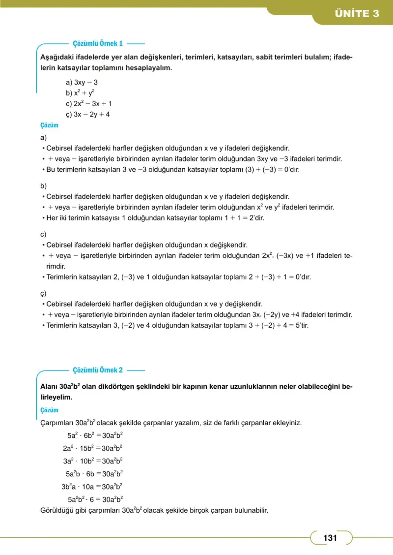 8. Sınıf Matematik Ders Kitabı Cevapları Meb Yayınları Sayfa 131