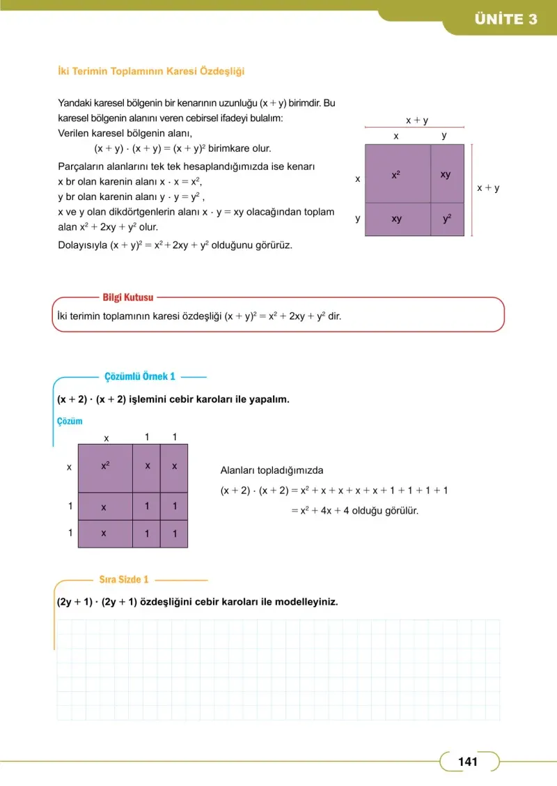 8. Sınıf Matematik Ders Kitabı Cevapları Meb Yayınları Sayfa 141