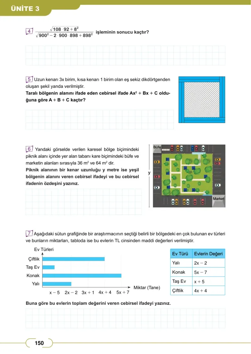 8. Sınıf Matematik Ders Kitabı Cevapları Meb Yayınları Sayfa 150