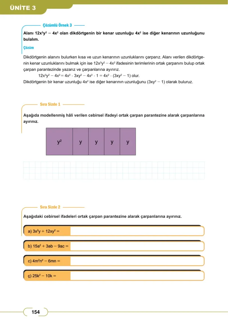 8. Sınıf Matematik Ders Kitabı Cevapları Meb Yayınları Sayfa 154
