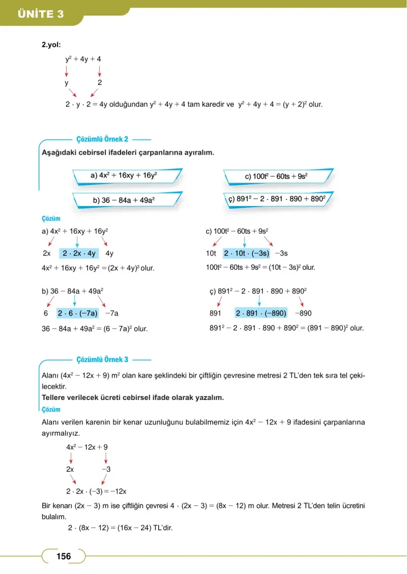 8. Sınıf Matematik Ders Kitabı Cevapları Meb Yayınları Sayfa 156