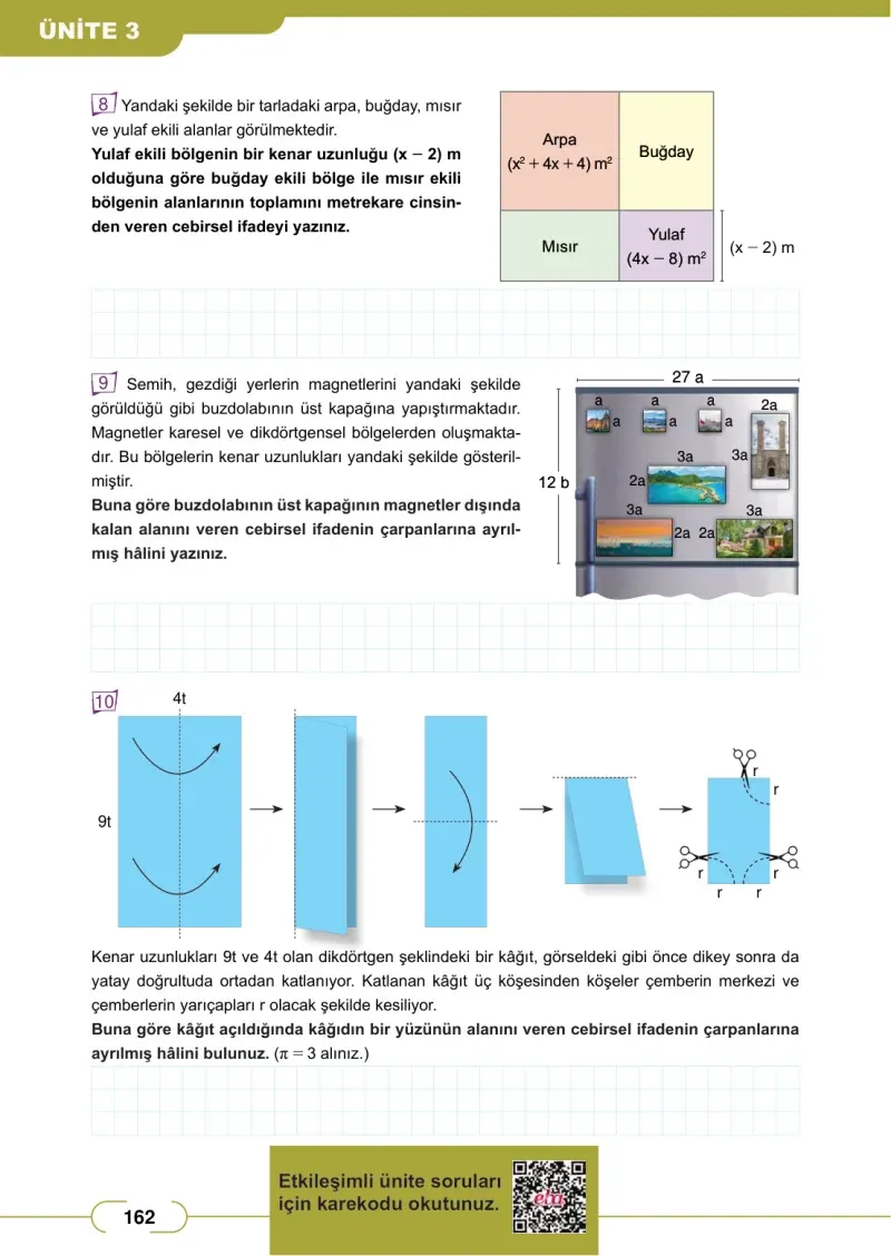 8. Sınıf Matematik Ders Kitabı Cevapları Meb Yayınları Sayfa 162