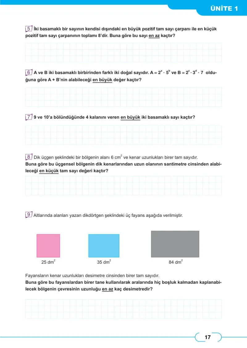 8. Sınıf Matematik Ders Kitabı Cevapları Meb Yayınları Sayfa 17