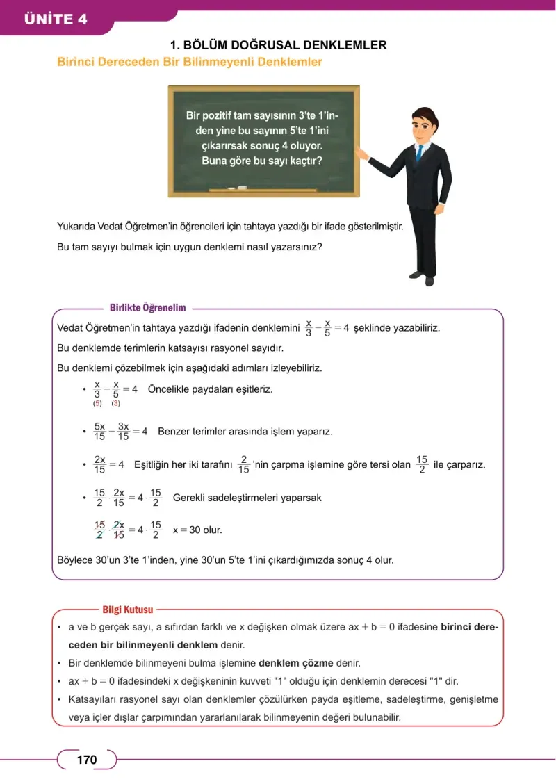 8. Sınıf Matematik Ders Kitabı Cevapları Meb Yayınları Sayfa 170