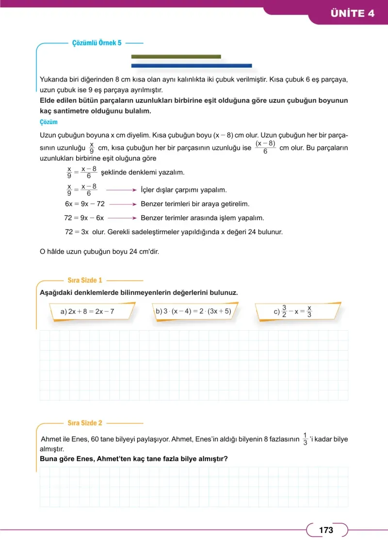 8. Sınıf Matematik Ders Kitabı Cevapları Meb Yayınları Sayfa 173