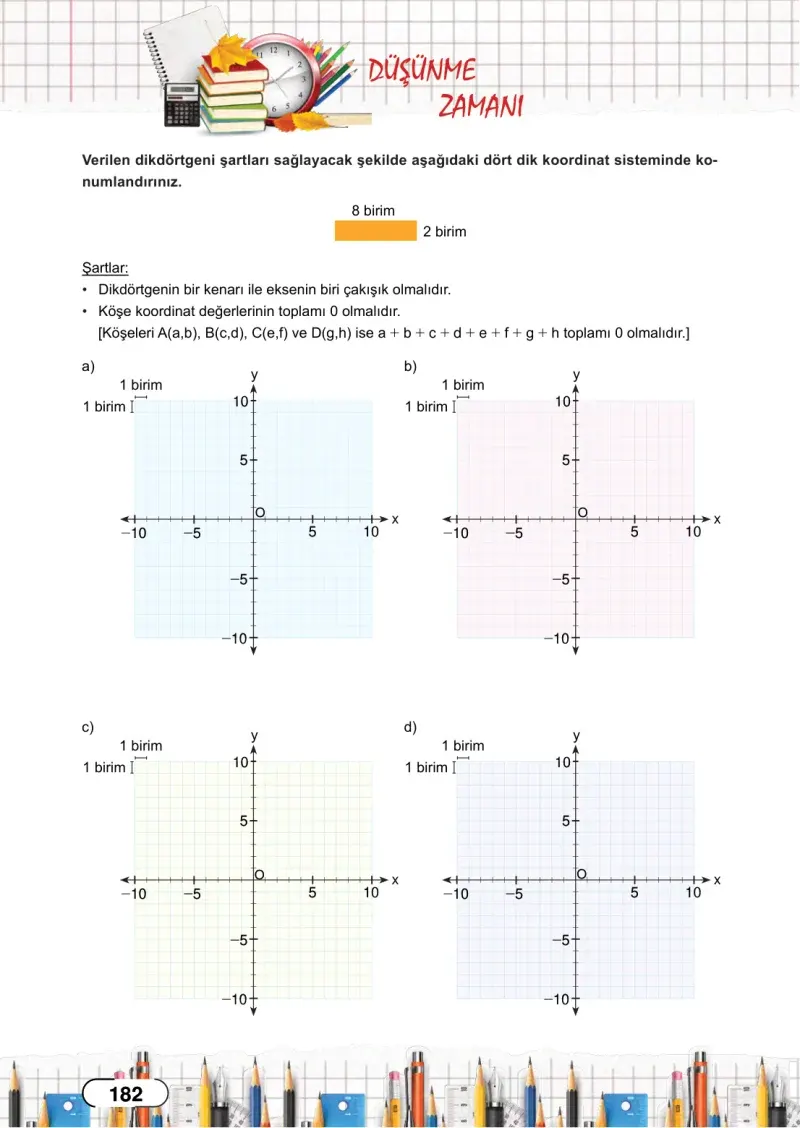 8. Sınıf Matematik Ders Kitabı Cevapları Meb Yayınları Sayfa 182