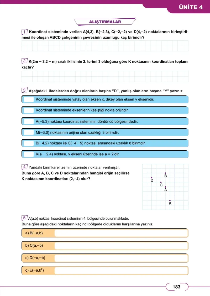 8. Sınıf Matematik Ders Kitabı Cevapları Meb Yayınları Sayfa 183