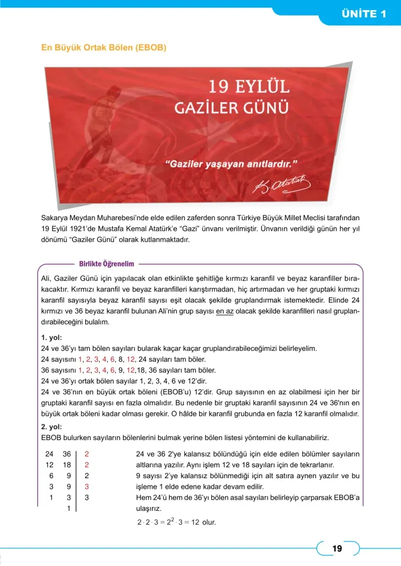 8. Sınıf Matematik Ders Kitabı Cevapları Meb Yayınları Sayfa 19