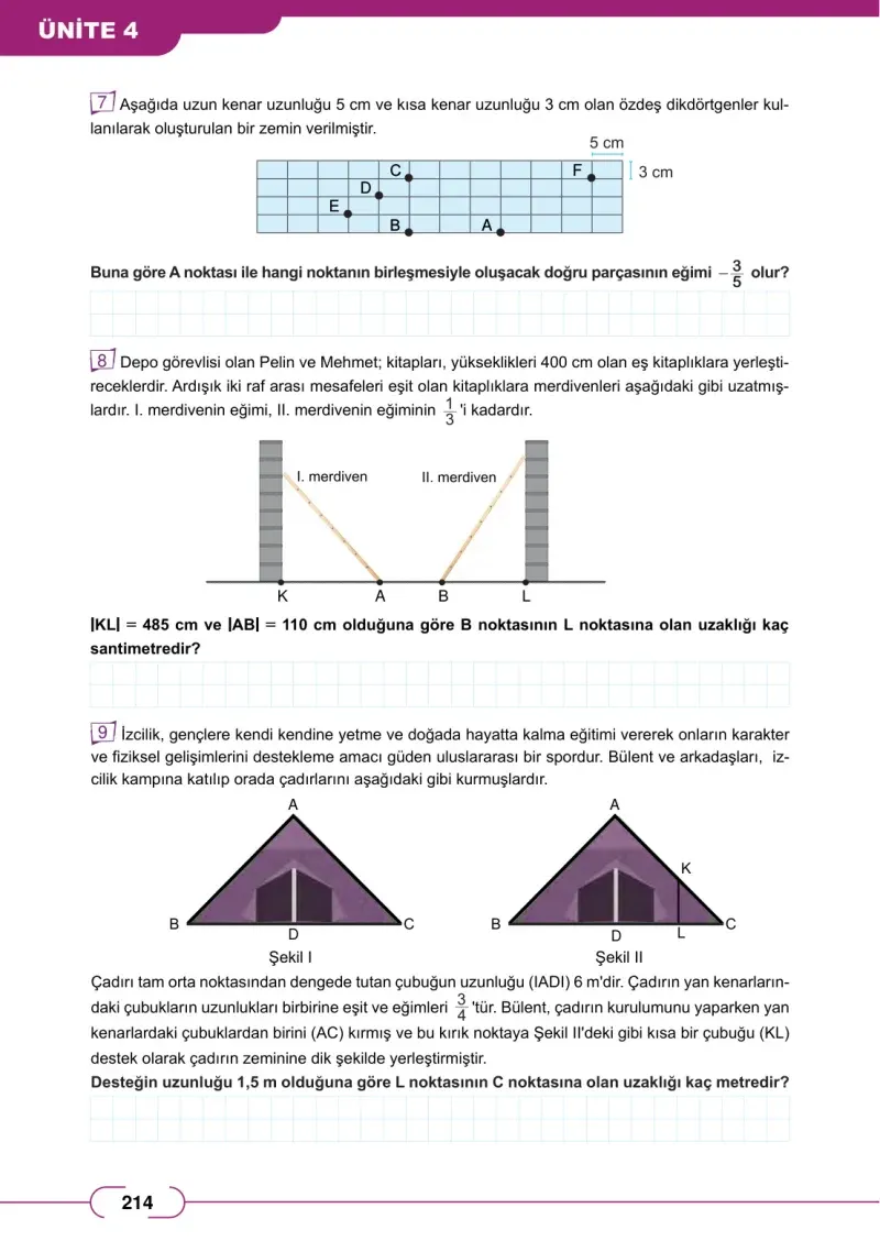 8. Sınıf Matematik Ders Kitabı Cevapları Meb Yayınları Sayfa 214