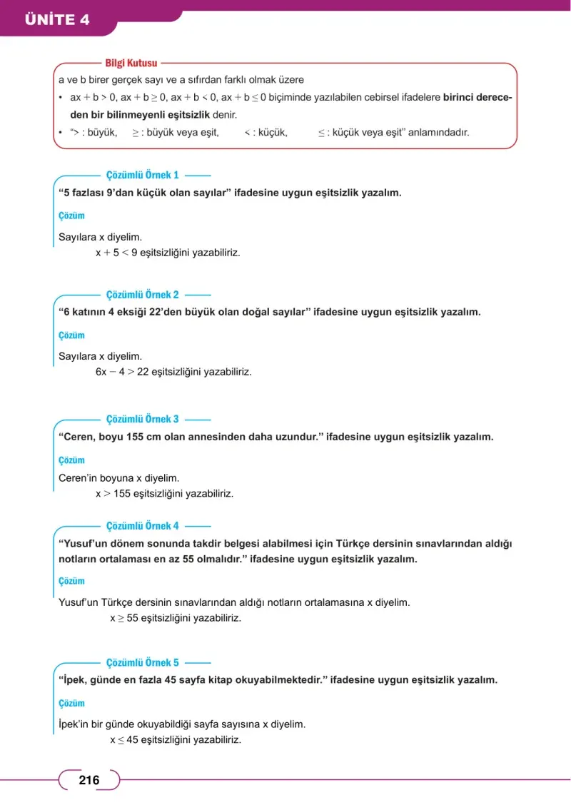8. Sınıf Matematik Ders Kitabı Cevapları Meb Yayınları Sayfa 216